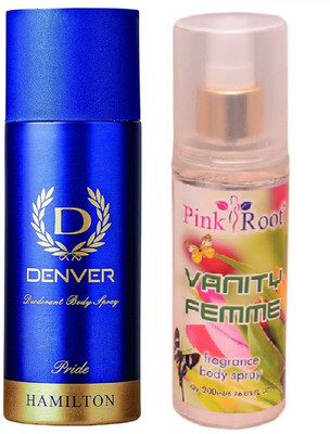 Pink Root VANITY FEMME MIST 200ML WITH DENVER PRIDE DEO(Set of 2)