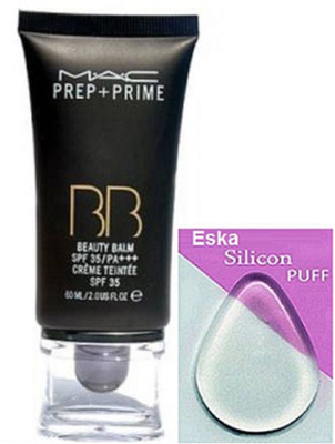 eska Silicon Puff, Prep-Prime Balm Foundation(Set of 2)