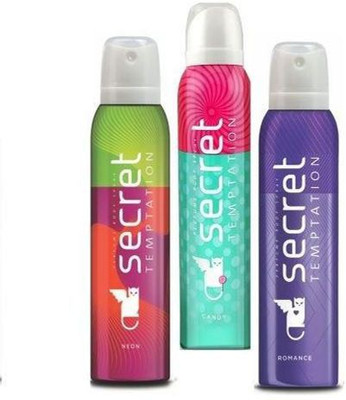 Secret Temptation Neon, Candy and Romance Deodorant Spray - For Women(450 ml, Pack of 3)
Secret Temptation Neon, Candy and Romance Deodorant Spray - For Women(450 ml, Pack of 3)