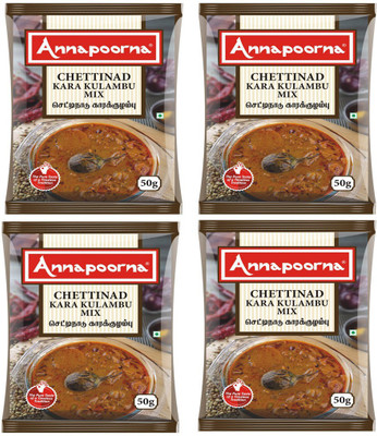 Annapoorna Chettinad Kara Kulambu Mix 50gms Pack of 4(4 x 50 g)
Annapoorna Chettinad Kara Kulambu Mix 50gms Pack of 4(4 x 50 g)