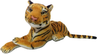 ToyVilla Stuffed Tiger Soft Toy - 15 cm(Brown)