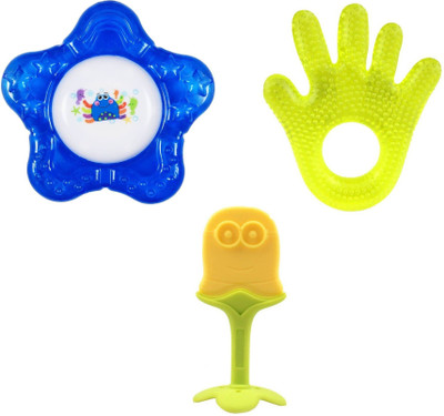 Hytech Combo of 3 High Quality Teether - BPA Free And Made Of Food Grade Material Teether & Soother(Multicolor) 
Hytech Combo of 3 High Quality Teether - BPA Free And Made Of Food Grade Material Teether & Soother(Multicolor)