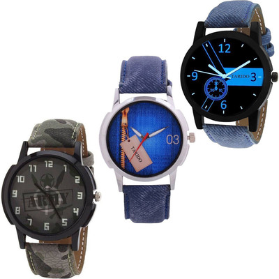 Tarido TD9096SL23 Signature multicolor dial multicolor leather strap Exclusive Tri Charming watches combo for men & boyes Watch - For Boys
Tarido TD9096SL23 Signature multicolor dial multicolor leather strap Exclusive Tri Charming watches combo for men & boyes Watch - For Boys