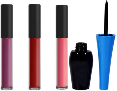 Vedy Makeup Fever Long Lasting Matte Me Liquid Lipstick (pink, red, brown) With Eyeliner(Set of 4)
Vedy Makeup Fever Long Lasting Matte Me Liquid Lipstick (pink, red, brown) With Eyeliner(Set of 4)
