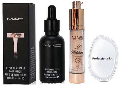 professional kit Silicon Puff , Mac Hyper Real Foundation & Prep+Prime Highlighter(Set of 3)
professional kit Silicon Puff , Mac Hyper Real Foundation & Prep+Prime Highlighter(Set of 3)