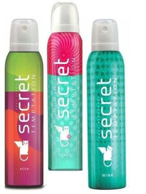Secret Temptation Neon, Candy and Wink Deodorant Spray - For Women(450 ml, Pack of 3)
Secret Temptation Neon, Candy and Wink Deodorant Spray - For Women(450 ml, Pack of 3)