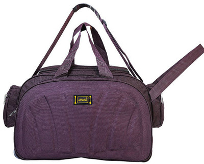 alfisha (Expandable) Unisex Synthetic Lightweight Waterproof Luggage Travel Duffel Bag with Roller wheels Duffel Strolley Bag(Purple)