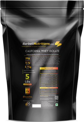 Barbell Nutritions.com California Whey Isolate Whey Protein(2.27 kg, Natural (Unsweetened))
Barbell Nutritions.com California Whey Isolate Whey Protein(2.27 kg, Natural (Unsweetened))