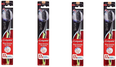Colgate 360 charcoal yet gentle bristles toothbrush slimsoft deep cleaning pack of 4 Ultra Soft Toothbrush(Pack of 4)
Colgate 360 charcoal yet gentle bristles toothbrush slimsoft deep cleaning pack of 4 Ultra Soft Toothbrush(Pack of 4)
