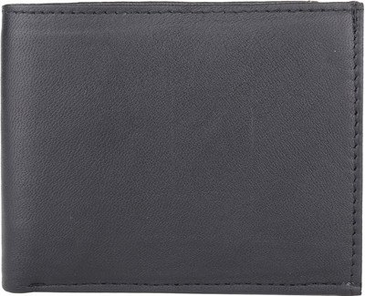 ALW Men Black Genuine Leather Wallet(12 Card Slots)