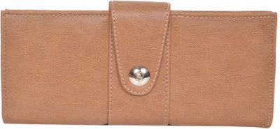 Blossom Women Brown Artificial Leather Wallet(3 Card Slots)