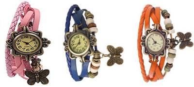 Mettle Combo Latest Fancy Leather Hand Knit Vintage Watches Dress Bracelet Women Girls Ladies Clover Pendant Retro MT-52 ( Pack Of 3 ) Watch - For Women
Mettle Combo Latest Fancy Leather Hand Knit Vintage Watches Dress Bracelet Women Girls Ladies Clover Pendant Retro MT-52 ( Pack Of 3 ) Watch - For Women