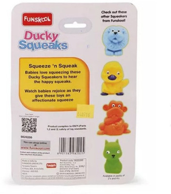 Funskool Ducky Squeaks - Orange And Yellow Bath Toy(Orange, Yellow)