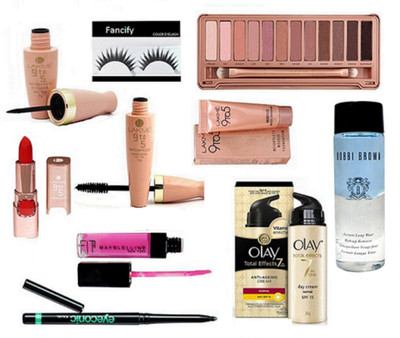 fancify Eyelashes, 9 to 5 weighless mousse foundation,liquid Eyeliner,Mascara,Matte finish lipstick With Eyeconic kajal,pink lip gloss,Urban decay ,Make up remover,Total Effect 7 in 1 Day Cream (Set of 9)(Set of 10)
fancify Eyelashes, 9 to 5 weighless mousse foundation,liquid Eyeliner,Mascara,Matte finish lipstick With Eyeconic kajal,pink lip gloss,Urban decay ,Make up remover,Total Effect 7 in 1 Day Cream (Set of 9)(Set of 10)