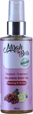 Mirah Belle Naturals Bergamot-Grape Seed Relaxing Body Oil(100 ml)