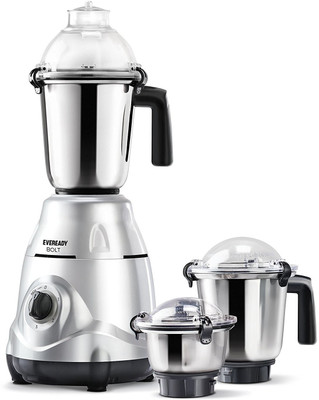 Eveready Present stylish Bolt Silver color 750 Juicer Mixer Grinder(Silver, 3 Jars)
Eveready Present stylish Bolt Silver color 750 Juicer Mixer Grinder(Silver, 3 Jars)