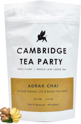 Cambridge Tea Party Ginger Black Tea (Adrak Chai) - 100g Ginger Black Tea(100 g, Vacuum Pack)