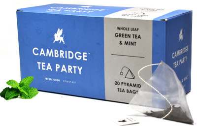 Cambridge Tea Party Mint Green Tea - 20 Silken Pyramid Tea Bags Mint Green Tea Bags(40 g, Vacuum Pack) 
Cambridge Tea Party Mint Green Tea - 20 Silken Pyramid Tea Bags Mint Green Tea Bags(40 g, Vacuum Pack)