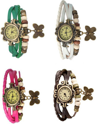 Mettle Combo Latest Fancy Leather Hand Knit Vintage Watches Dress Bracelet Women Girls Ladies Clover Pendant Retro ( Pack Of 4 )MT-77 Watch - For Women
Mettle Combo Latest Fancy Leather Hand Knit Vintage Watches Dress Bracelet Women Girls Ladies Clover Pendant Retro ( Pack Of 4 )MT-77 Watch - For Women