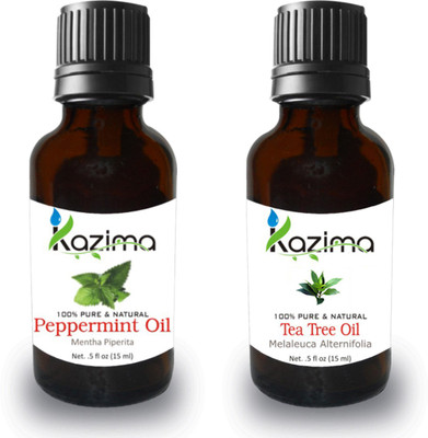 KAZIMA Peppermint Essential Oil and Tea tree Essential Oil (Each 15ML )(15 ml)