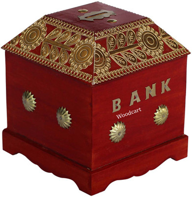 WoodCart Handmade Wooden Money Box Square Cottage Red Color with Gotta work Coin Bank(Red)
WoodCart Handmade Wooden Money Box Square Cottage Red Color with Gotta work Coin Bank(Red)