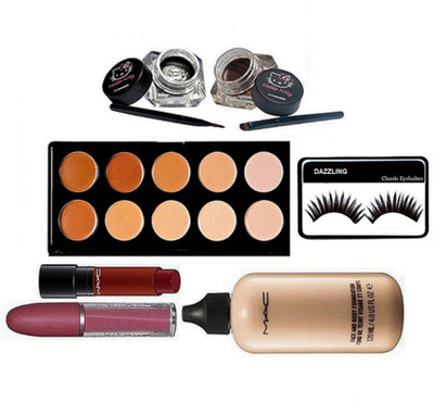 DAZZLING Eyelashes & Balm Eyeliner, 10 Shade Concealer palette,Liptensity Lipstick &Liquid Lip Gloss & Face And Body Foundation(Set of 7)
DAZZLING Eyelashes & Balm Eyeliner, 10 Shade Concealer palette,Liptensity Lipstick &Liquid Lip Gloss & Face And Body Foundation(Set of 7)
