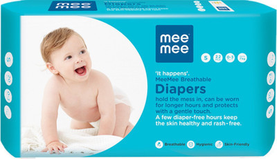MeeMee Premium Breathable Baby Diapers (Small Size, 22 Pieces) - S(22 Pieces)