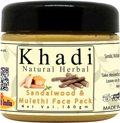 Khadi Natural Herbal Sandalwood And Mulethi Face Mask For All Skin Type Pack 150 gm(150 g)
Khadi Natural Herbal Sandalwood And Mulethi Face Mask For All Skin Type Pack 150 gm(150 g)