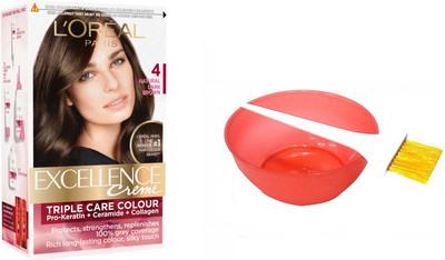 L'Oreal Excellence Creme , 4 Natural Dark Brown (bowl+Brush) Hair Color(Dark Brown)
L'Oreal Excellence Creme , 4 Natural Dark Brown (bowl+Brush) Hair Color(Dark Brown)