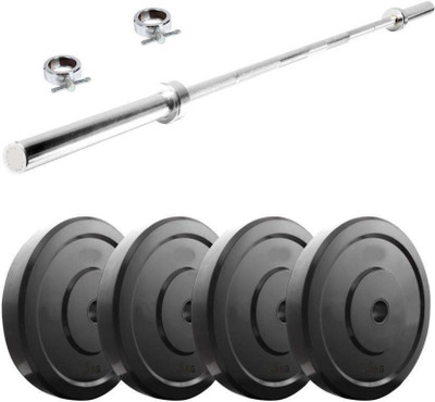 Monika Sports 3feet rod + 4 plates of 2.5 kg each for exercise Gym & Fitness Kit