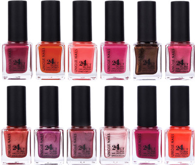 Unique Nails Rich Color Gel Base Nail Polish combo 7516 multicolor(Pack of 12)
Unique Nails Rich Color Gel Base Nail Polish combo 7516 multicolor(Pack of 12)