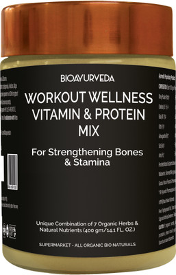 BioAyurveda WORKOUT WELLNESS VITAMIN & Protein Mix 400 g Protein Blends(400 g, Unflavored)
BioAyurveda WORKOUT WELLNESS VITAMIN & Protein Mix 400 g Protein Blends(400 g, Unflavored)