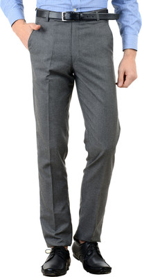 Tiger Grid Slim Fit Men's Grey Trousers