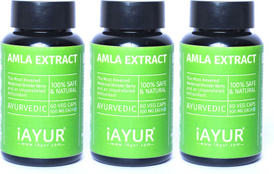 iAYUR Organic Amla Extract (Pack of 3) 100% Potent, Pure & Safe 500 Mg Extract(180 No)
iAYUR Organic Amla Extract (Pack of 3) 100% Potent, Pure & Safe 500 Mg Extract(180 No)