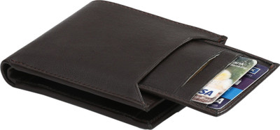 VAMPCRAFT Men Black Genuine Leather Wallet(8 Card Slots), Brown