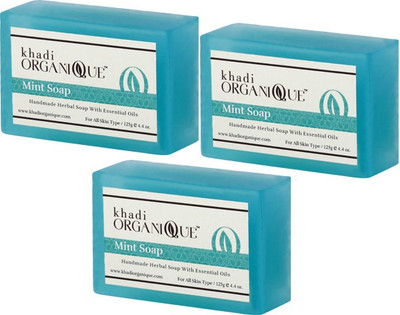 KHADI ORGANIQUE HANDMADE PURE MINT SOAP WITH ESSENTIAL OIL 375 GM PACK OF 3(375 g, Pack of 3)
KHADI ORGANIQUE HANDMADE PURE MINT SOAP WITH ESSENTIAL OIL 375 GM PACK OF 3(375 g, Pack of 3)