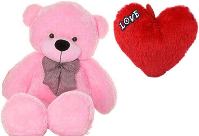 THE HIGH THINKING TOYS Combo Offer pack of Two Pink Large Teddy Bear & Small Red Heart for Some one special 4 Feet - 120 cm(Pink)
THE HIGH THINKING TOYS Combo Offer pack of Two Pink Large Teddy Bear & Small Red Heart for Some one special 4 Feet - 120 cm(Pink)