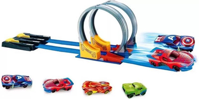 Emob 2 in 1 High Speed Launcher Track Set Toy with 4 Superheros Metal Cars(Multicolor)
Emob 2 in 1 High Speed Launcher Track Set Toy with 4 Superheros Metal Cars(Multicolor)