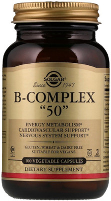 Solgar Solgar, B-Complex "50", 100 Vegetable Capsules(100 No)