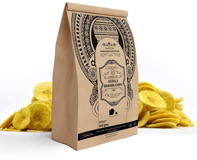 looms & weaves Fresh Kerala Banana Chips - 400 Gms Chips(400 g)