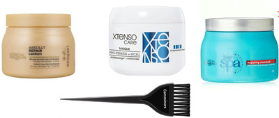 comminors of Hair Brush & hair spa 490 gm & Anti-dryness Conditioner 200ml & Repairing Creambath hair spa 490 gm (set of 4)(Set of 4)
comminors of Hair Brush & hair spa 490 gm & Anti-dryness Conditioner 200ml & Repairing Creambath hair spa 490 gm (set of 4)(Set of 4)