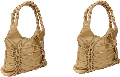 Lifestyle Fashion Hand-held Bag(Gold)