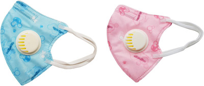 Vritraz N95 PM 2.5 Kids Child Children Anti-Pollution Activated Carbon Face Mask with Breathing Valve Mouse Blue Pink (Pack of 2) Mask
Vritraz N95 PM 2.5 Kids Child Children Anti-Pollution Activated Carbon Face Mask with Breathing Valve Mouse Blue Pink (Pack of 2) Mask