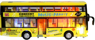 Effe Shoppe Diecast Metal Body Double Decker Luxury Bus in Yellow with Pull Back Action, Lights and Music(Yellow)
Effe Shoppe Diecast Metal Body Double Decker Luxury Bus in Yellow with Pull Back Action, Lights and Music(Yellow)