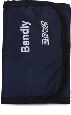 Bendly Boys Casual Blue Fabric Wallet(4 Card Slots)