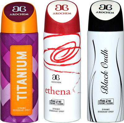 Arochem B-145 DEODORANT SPRAY NO ALCOHOL PURE PERFUME DYNAMIC BODY SPRAY Deodorant Spray Deodorant Spray - For Men & Women(200 ml, Pack of 3)
Arochem B-145 DEODORANT SPRAY NO ALCOHOL PURE PERFUME DYNAMIC BODY SPRAY Deodorant Spray Deodorant Spray - For Men & Women(200 ml, Pack of 3)