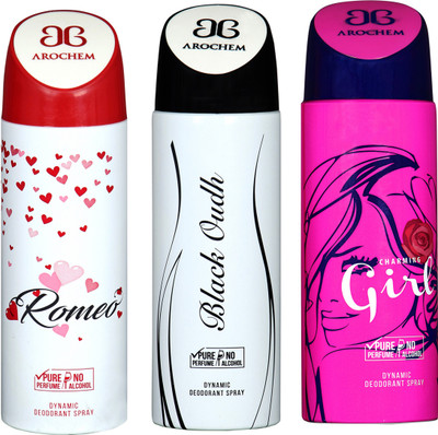 Arochem B-199 DEODORANT SPRAY NO ALCOHOL PURE PERFUME DYNAMIC BODY SPRAY Deodorant Spray Deodorant Spray - For Men & Women(200 ml, Pack of 3)
Arochem B-199 DEODORANT SPRAY NO ALCOHOL PURE PERFUME DYNAMIC BODY SPRAY Deodorant Spray Deodorant Spray - For Men & Women(200 ml, Pack of 3)