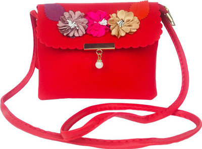 Lelys Women Casual Red PU Sling Bag