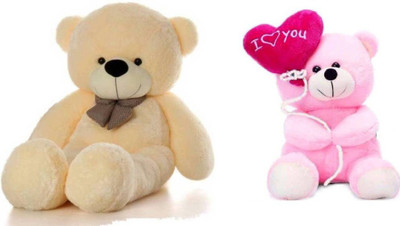 THE HIGH THINKING TOYS Combo Offer Pack of Two Large Cream Teddy Bear 3 Feet & Small balloon Teddy Bear with I love you heart - 90 cm(Cream, Pink)
THE HIGH THINKING TOYS Combo Offer Pack of Two Large Cream Teddy Bear 3 Feet & Small balloon Teddy Bear with I love you heart - 90 cm(Cream, Pink)