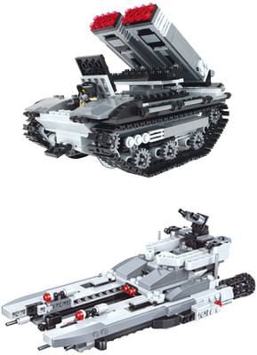 Planet of Toys Block Set - 2 Variants - Marine Tank and Combat Ship (549 Pcs)(Multicolor)
Planet of Toys Block Set - 2 Variants - Marine Tank and Combat Ship (549 Pcs)(Multicolor)